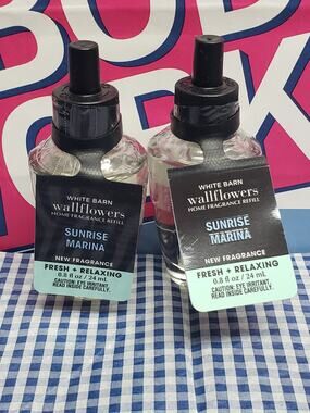 BBW Sunrise Marina FRESH & RELAXING Fragrance Wallflower 2 Refills